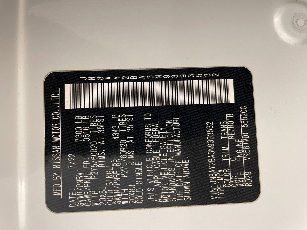 Used 2022 Nissan Armada SL w/ Captain's Chairs Package image 34