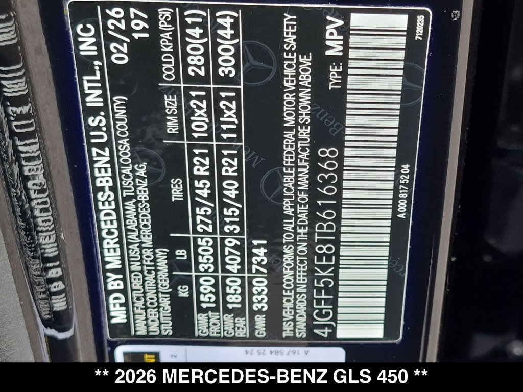 Certified 2026 Mercedes-Benz GLS 450 4MATIC image 30