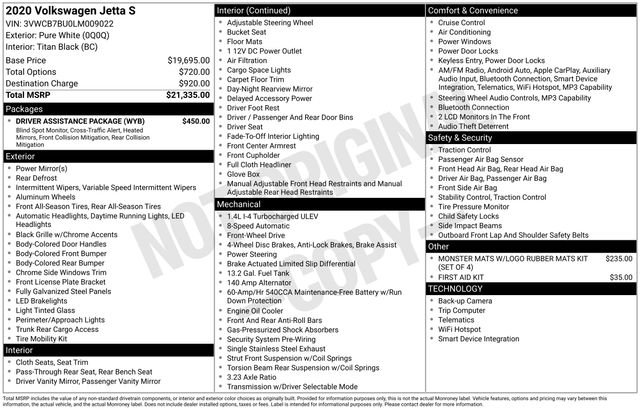 Used 2020 Volkswagen Jetta S w/ Driver Assistance Package image 10