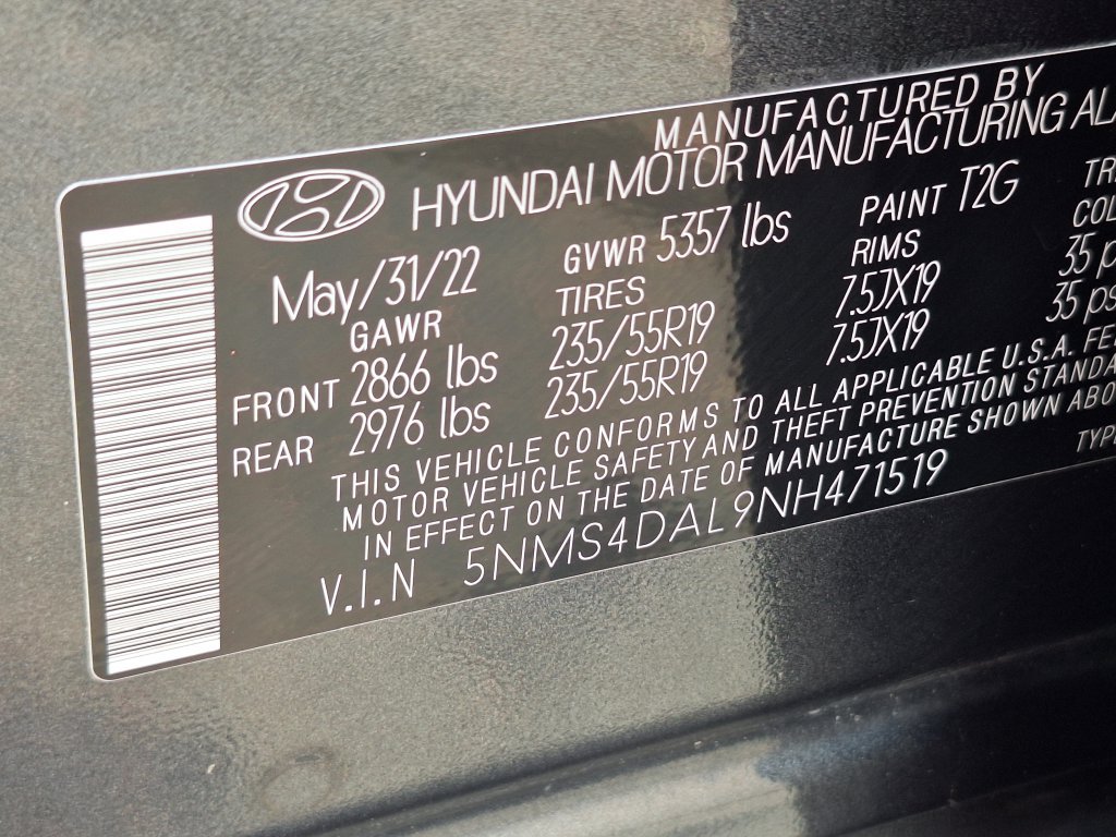 Certified 2022 Hyundai Santa Fe Limited AWD/4WD image 33