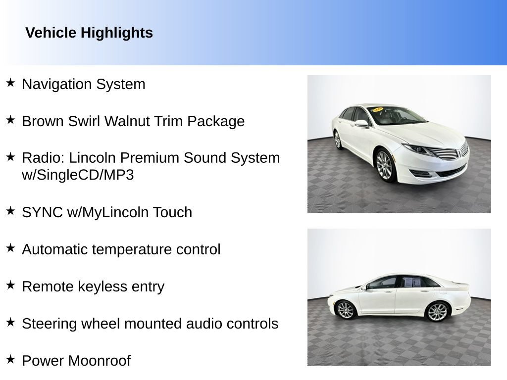 Used 2016 Lincoln MKZ AWD w/ Equipment Group 300A Reserve video 2