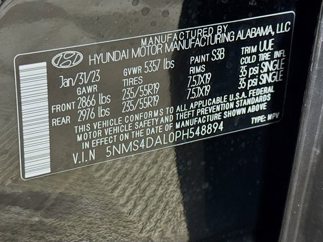 Certified 2023 Hyundai Santa Fe Limited w/ Cargo Package AWD/4WD image 17