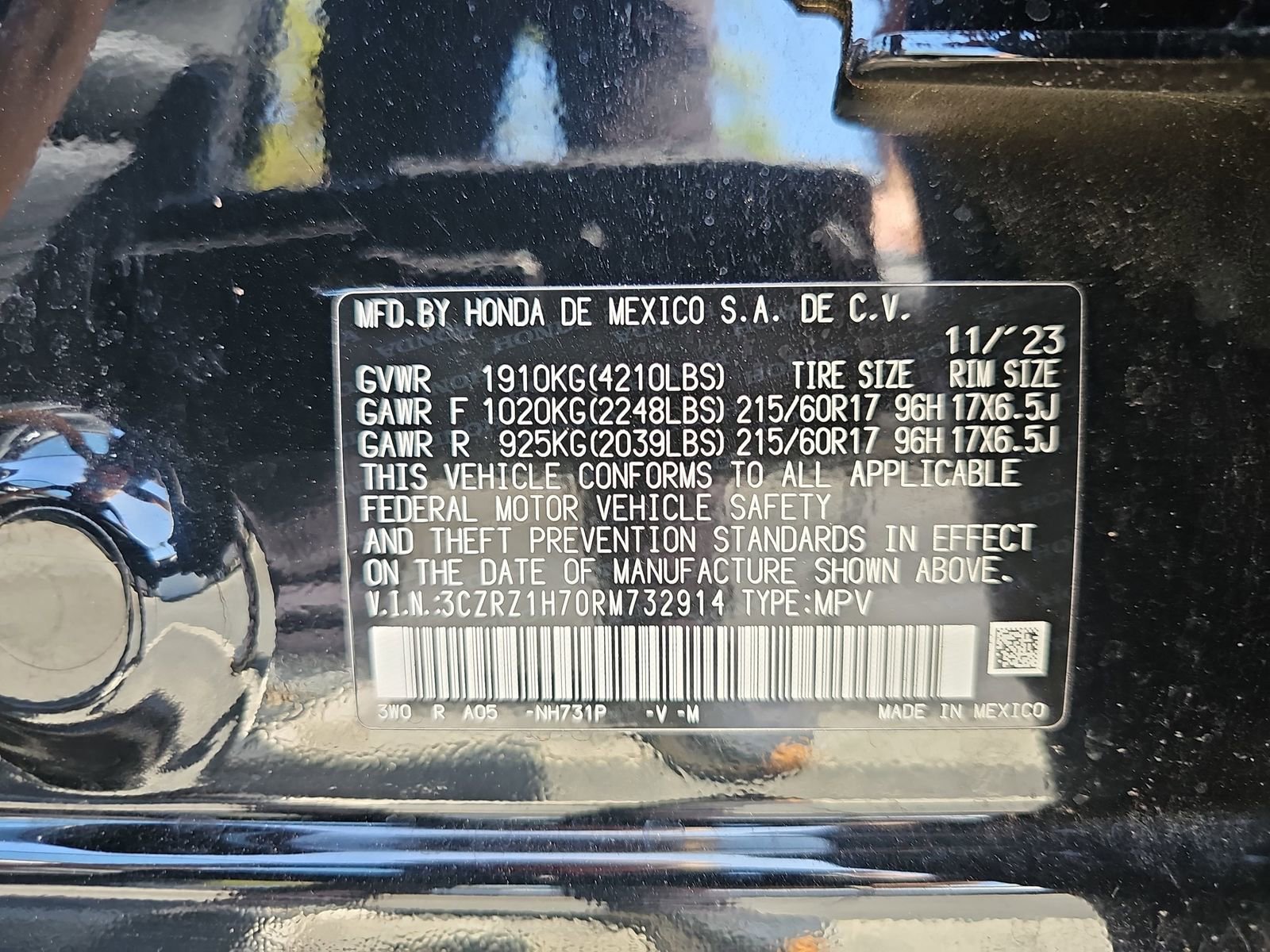 Certified 2024 Honda HR-V EX-L image 11