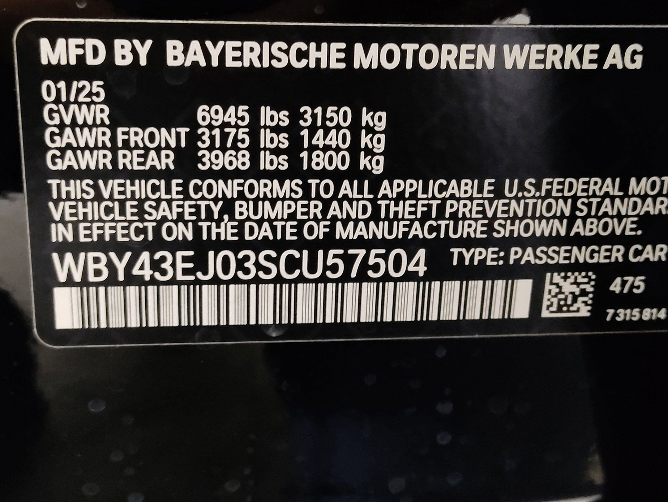 Used 2025 BMW i7 eDrive50 w/ M Sport Package RWD image 24