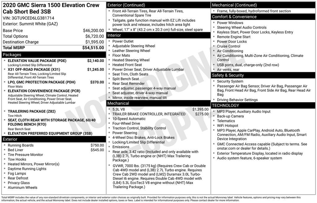 Certified 2020 GMC Sierra 1500 Elevation w/ Elevation Value Package AWD/4WD image 5