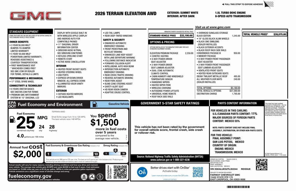 New 2026 GMC Terrain Elevation w/ Elevation Premium Package image 4