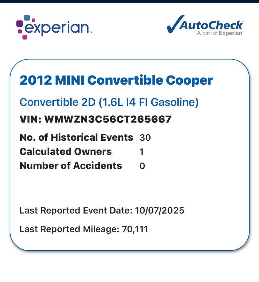 Used 2012 MINI Cooper Convertible FWD image 59