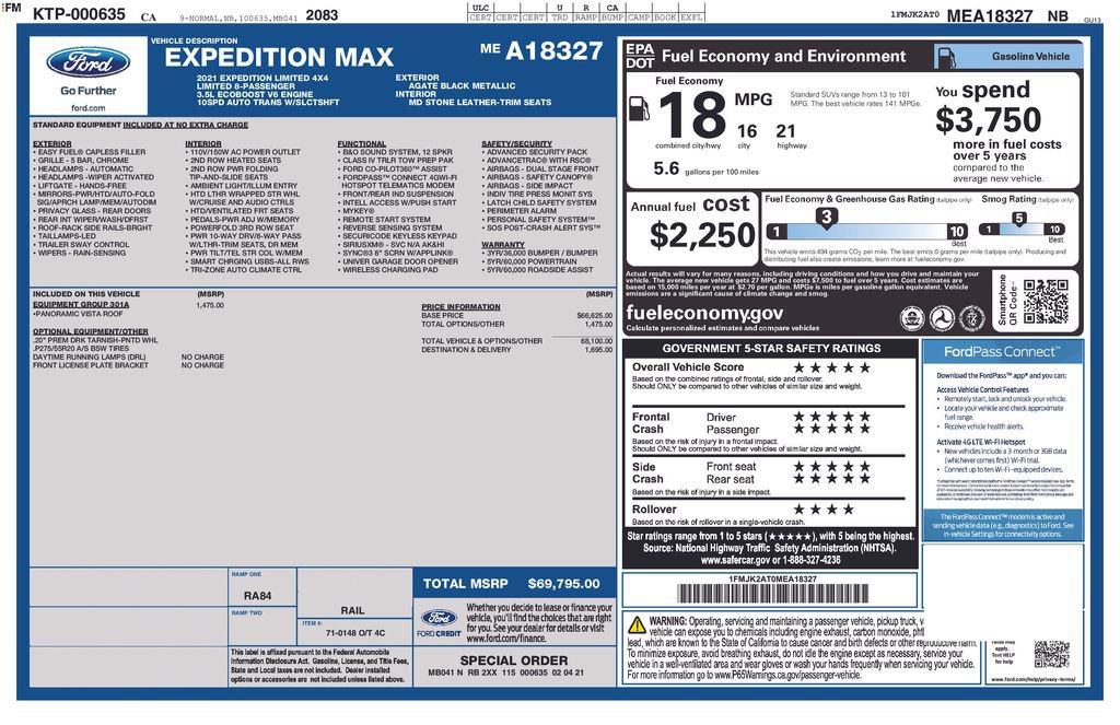 Used 2021 Ford Expedition Max Limited AWD/4WD image 6