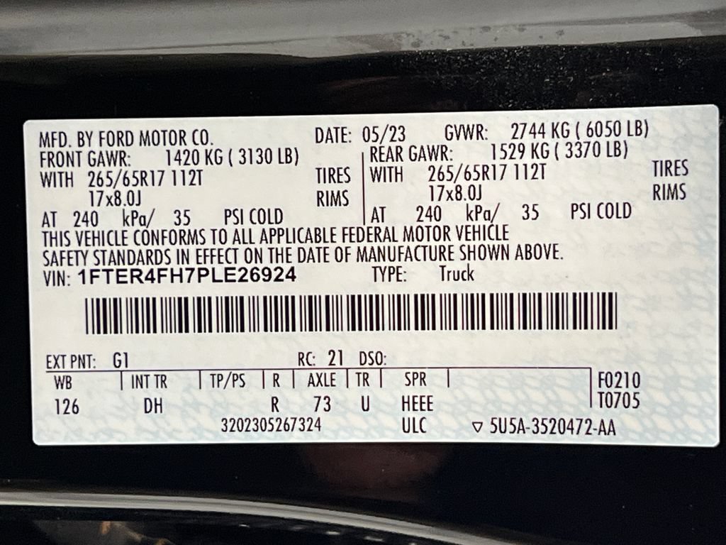 Used 2023 Ford Ranger Lariat w/ Equipment Group 501A High AWD/4WD image 74