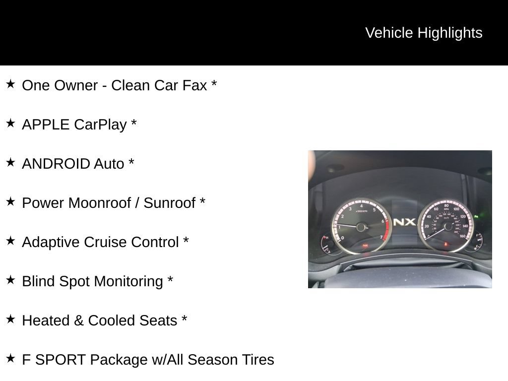 Used 2021 Lexus NX 300 F Sport w/ Accessory Package 2 AWD/4WD image 11