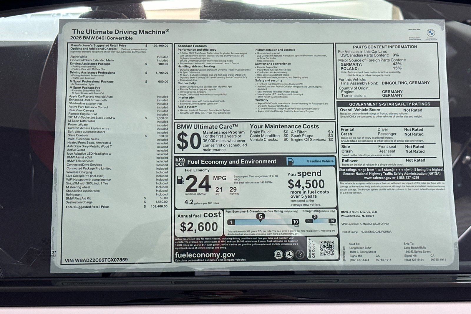 New 2026 BMW 840i Convertible RWD image 29