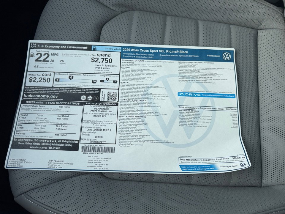 New 2026 Volkswagen Atlas Cross Sport SEL R-Line image 34