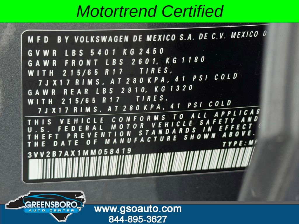 Used 2021 Volkswagen Tiguan SE w/ Panoramic Sunroof Package image 40