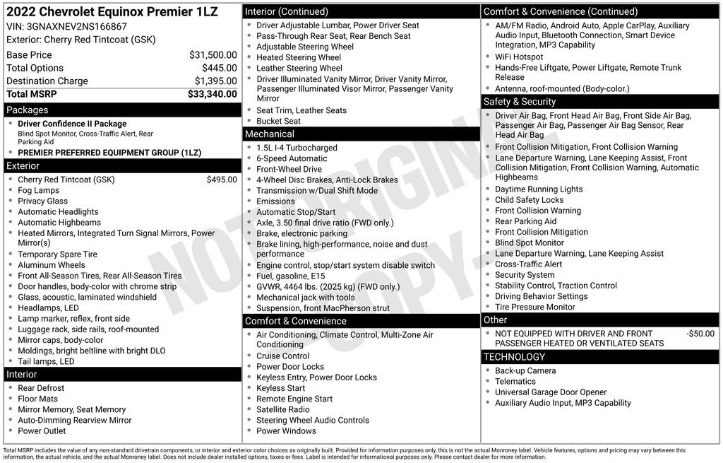 Used 2022 Chevrolet Equinox Premier FWD image 13