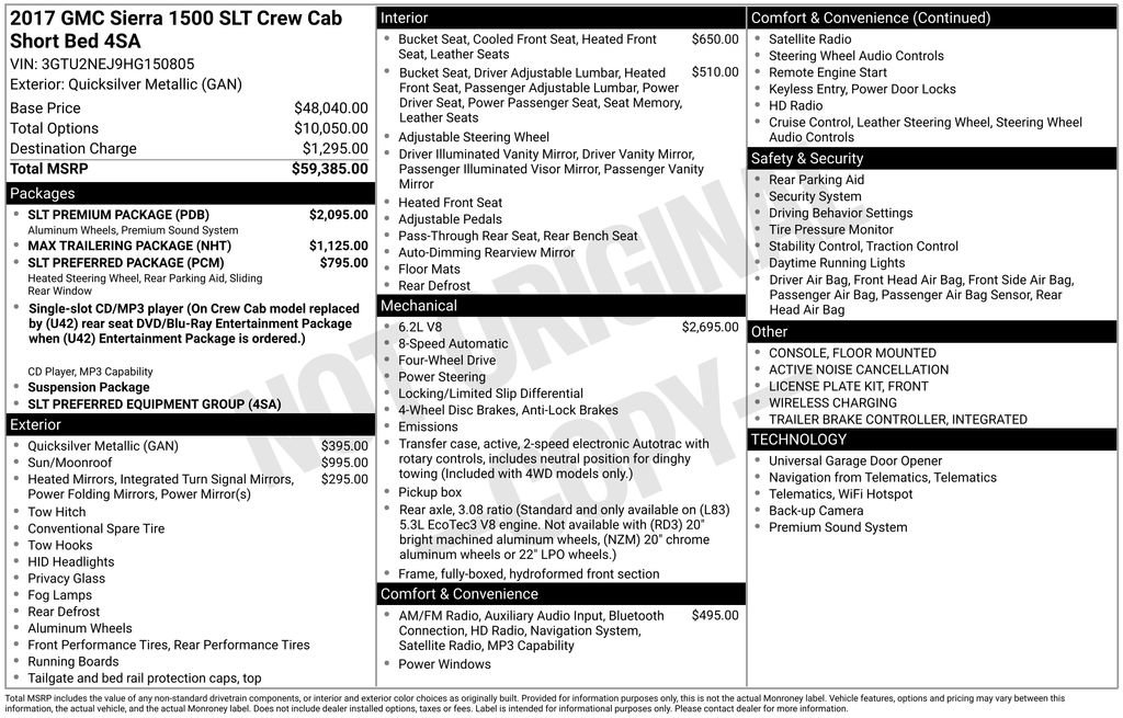 Used 2017 GMC Sierra 1500 SLT w/ SLT Premium Package image 44