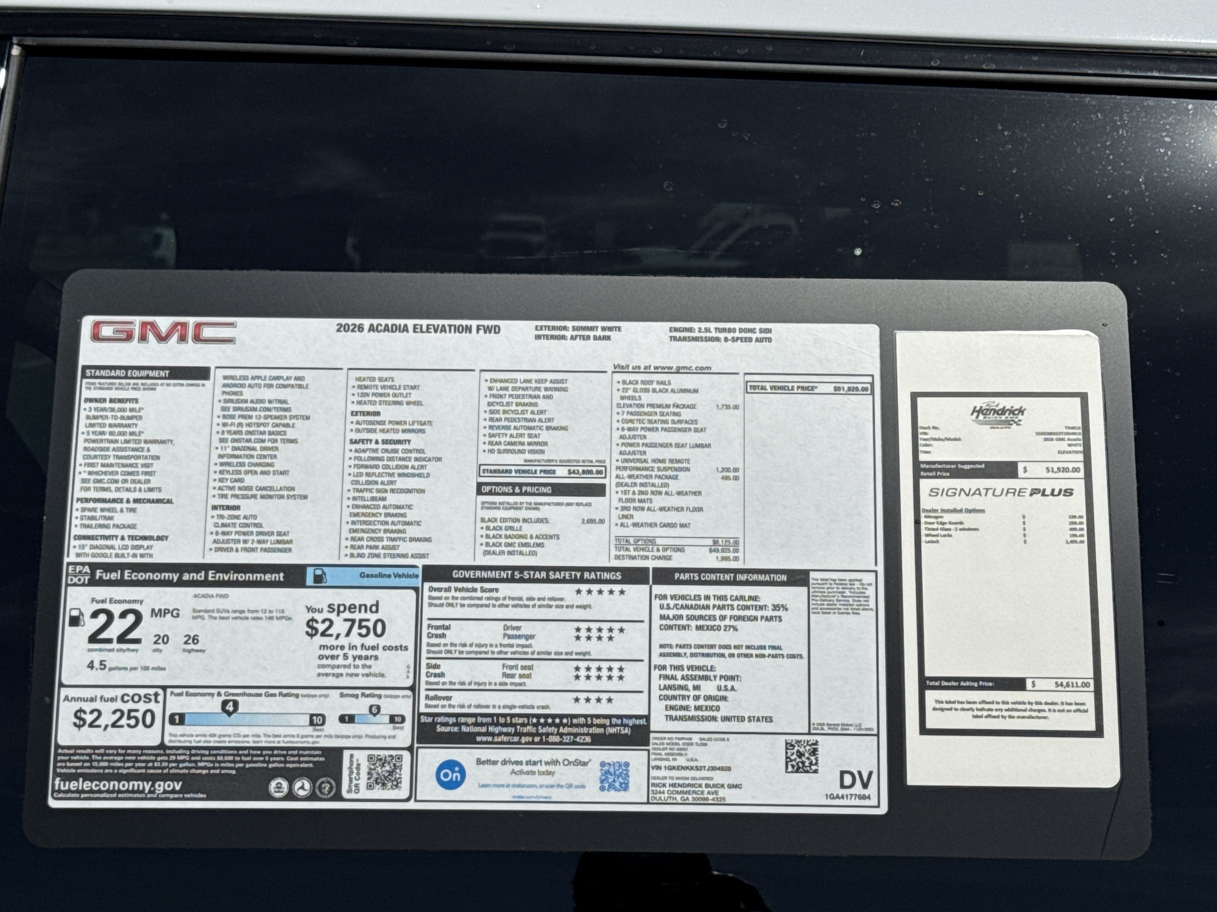 New 2026 GMC Acadia Elevation w/ Black Edition FWD image 38