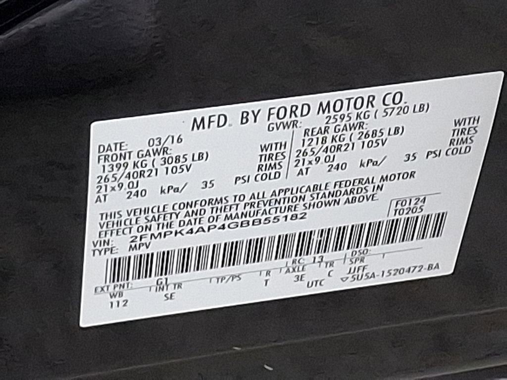 Used 2016 Ford Edge Sport w/ Equipment Group 401A image 28