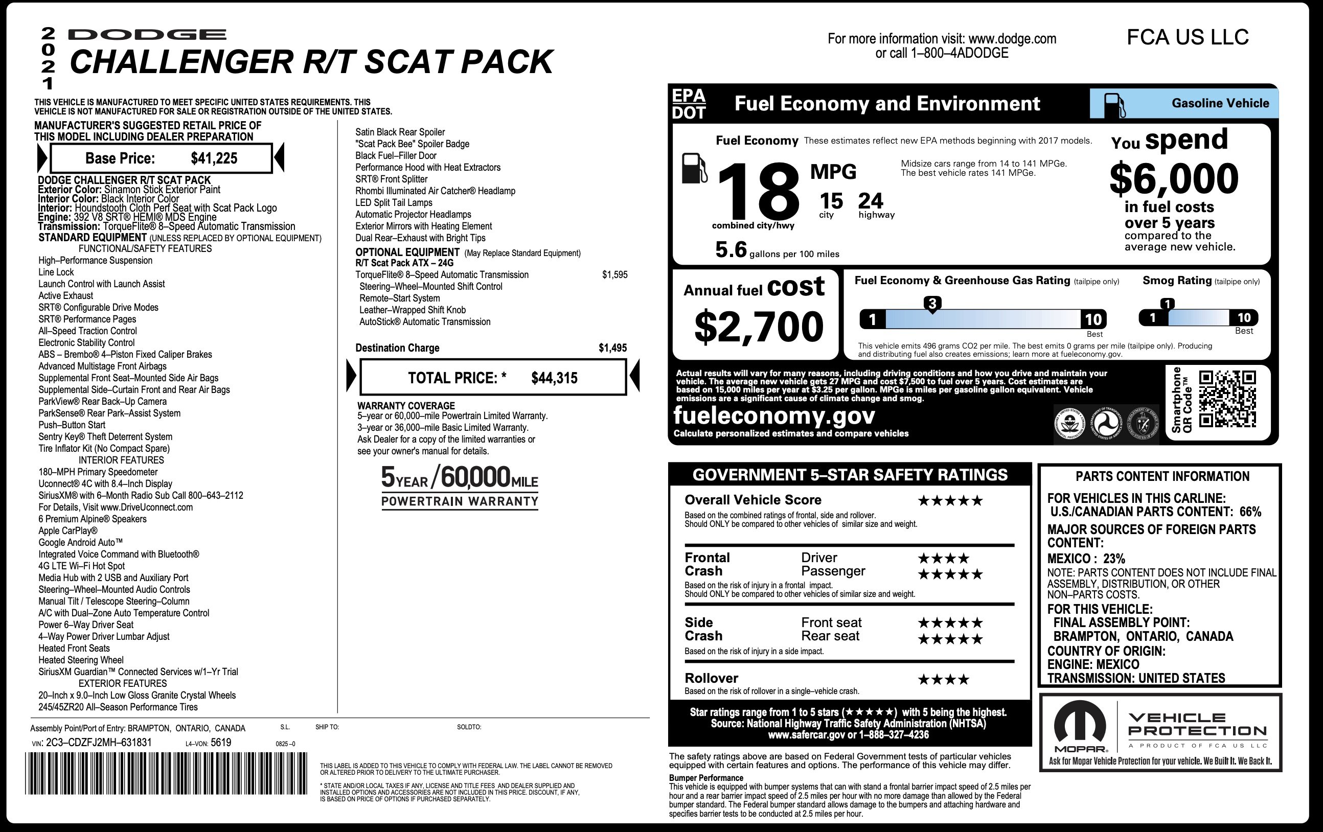 Used 2021 Dodge Challenger R/T Scat Pack image 3