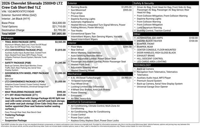 New 2026 Chevrolet Silverado 2500 LTZ w/ Trail Boss Package image 4