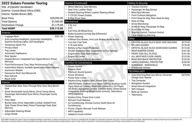 Used 2022 Subaru Forester Touring AWD/4WD image 30