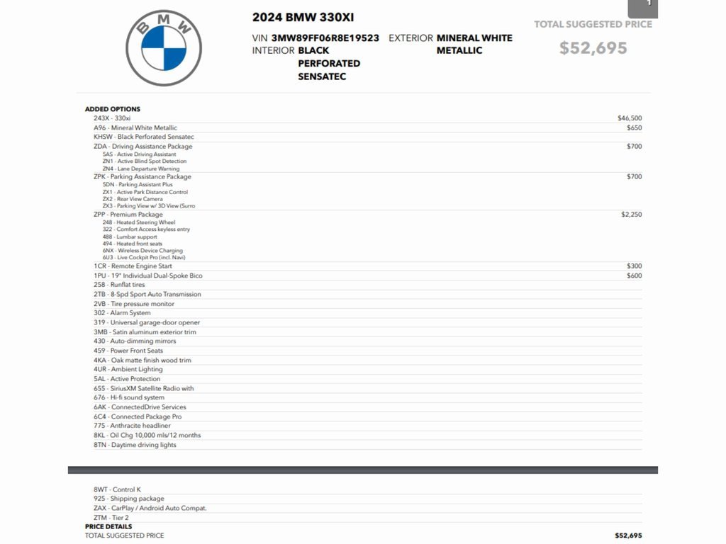 Used 2024 BMW 330i xDrive Sedan w/ Premium Package image 2