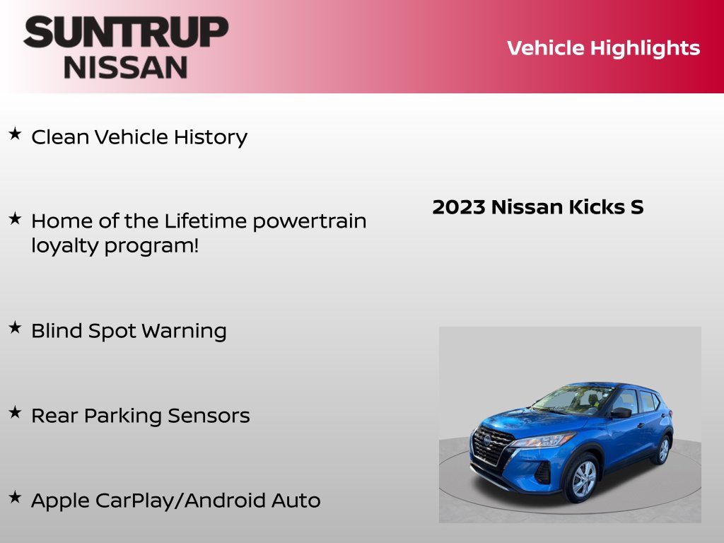 Certified 2023 Nissan Kicks S FWD image 8