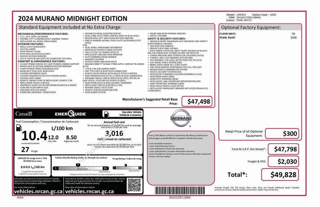 Used 2024 Nissan Murano SL image 2