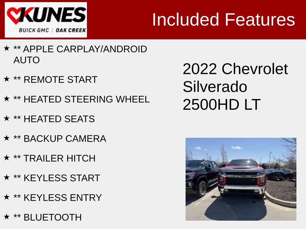 Used 2022 Chevrolet Silverado 2500 LT w/ Convenience Package AWD/4WD image 2