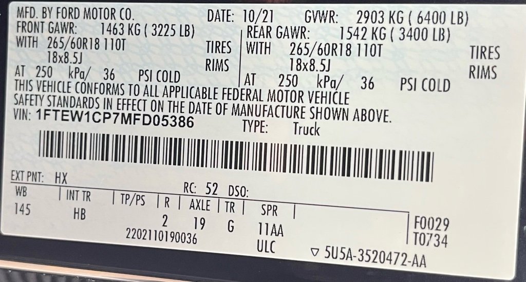 Used 2021 Ford F150 Lariat w/ Tow Technology Package image 35