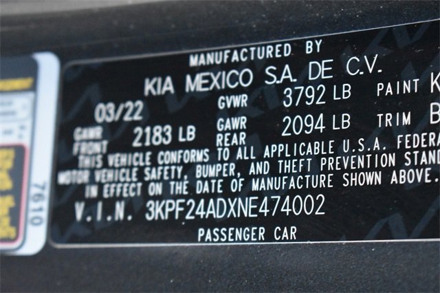 Certified 2022 Kia Forte LXS w/ LXS Technology Package image 31