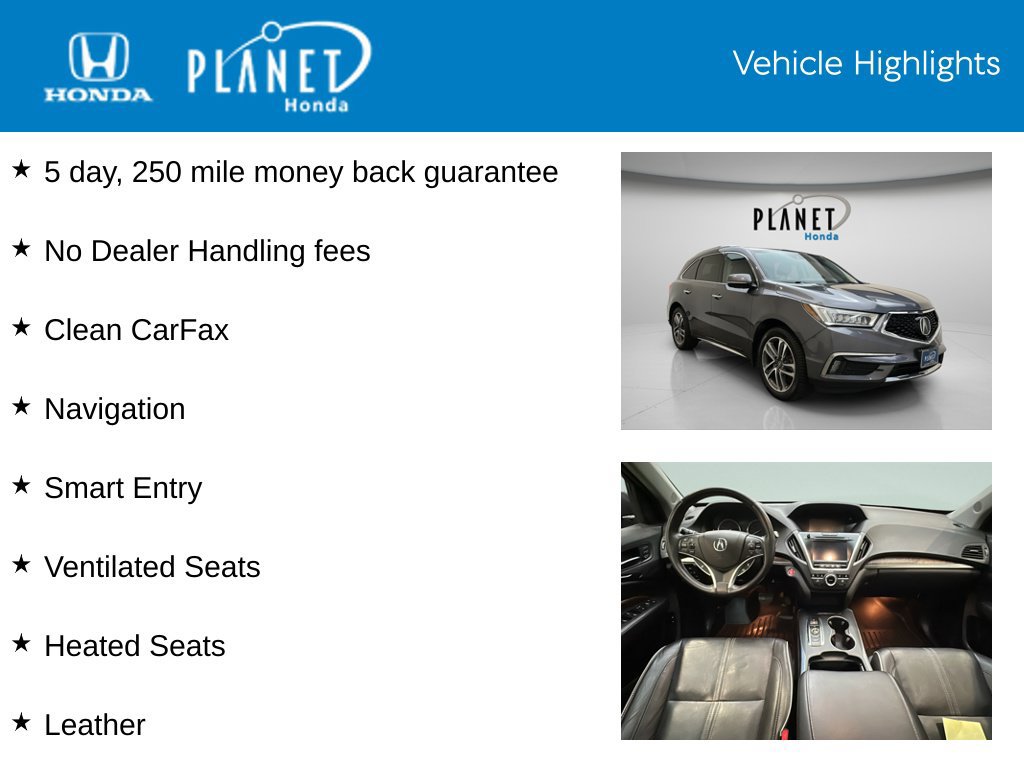 Used 2017 Acura MDX w/ Advance Package AWD/4WD image 4