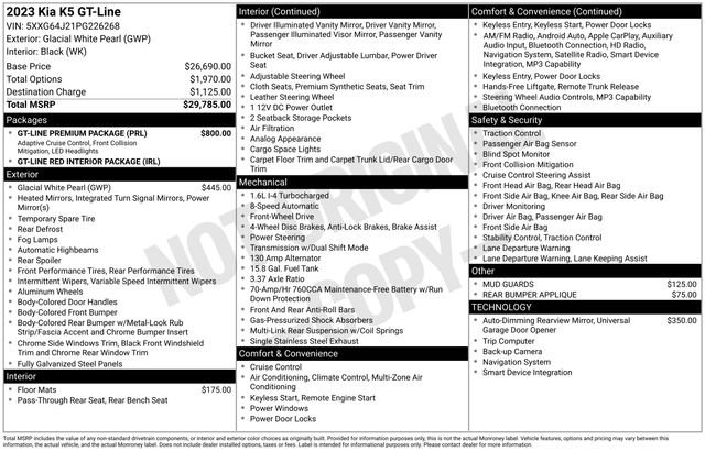 Used 2023 Kia K5 GT-Line w/ GT-Line Premium Package FWD image 7