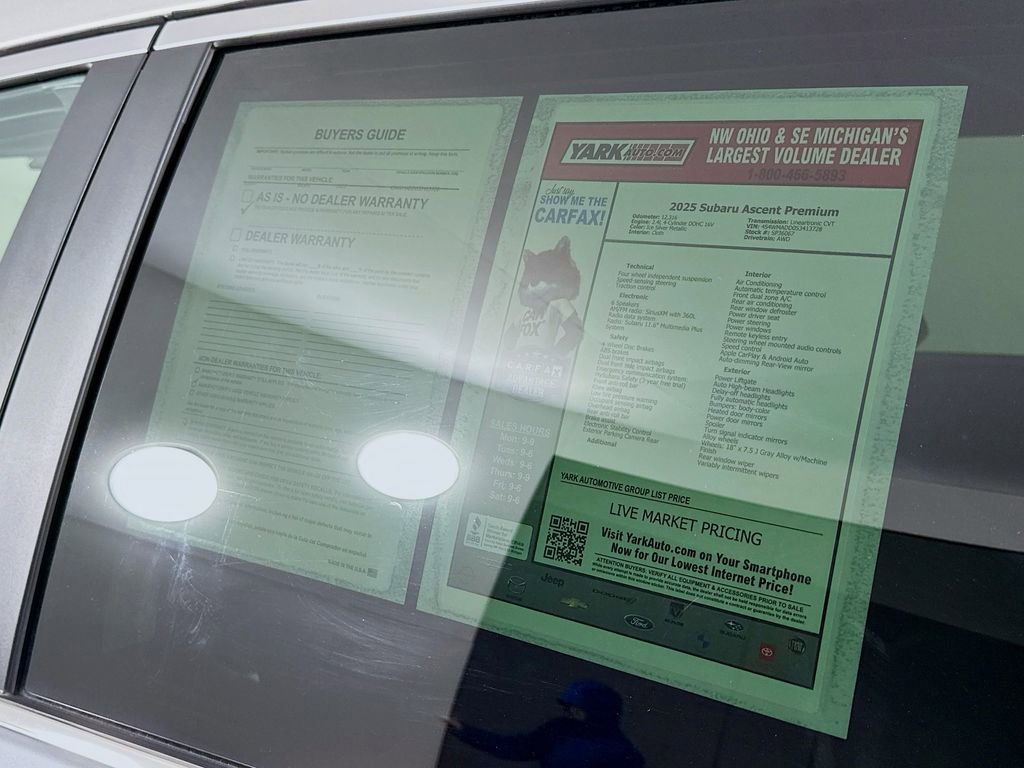 Certified 2025 Subaru Ascent Premium image 13