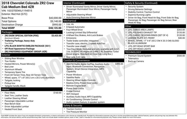 Used 2018 Chevrolet Colorado ZR2 w/ ZR2 Dusk Special Edition image 36