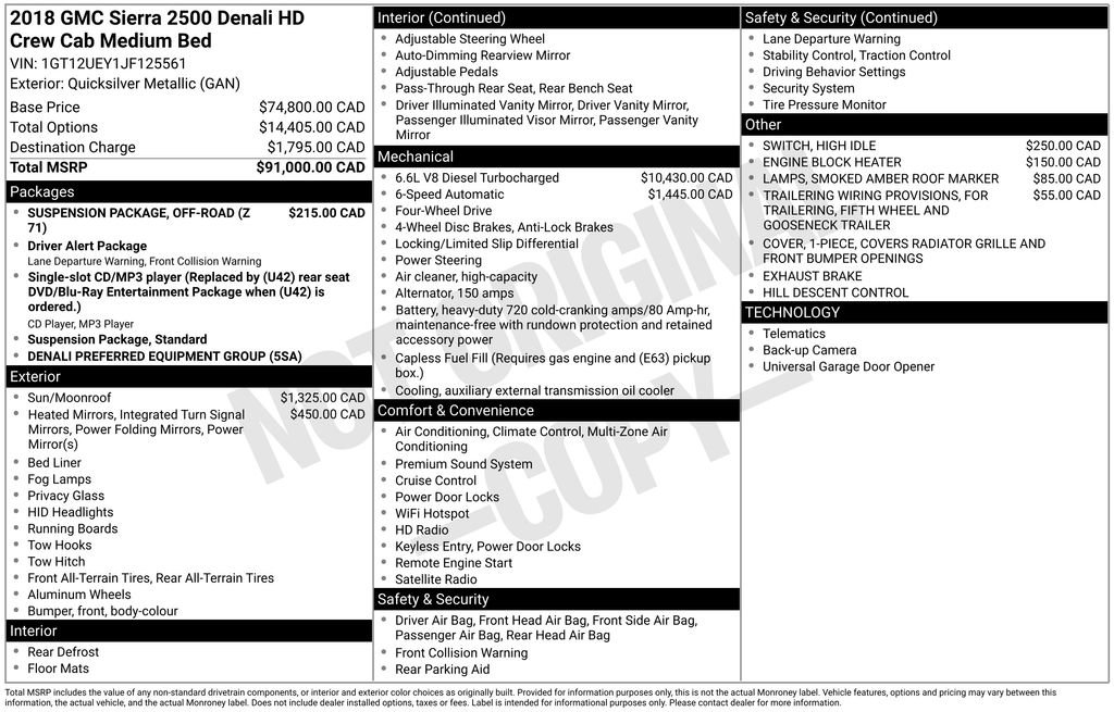 Used 2018 GMC Sierra 2500 Denali w/ Suspension Package, Off-Road AWD/4WD image 34