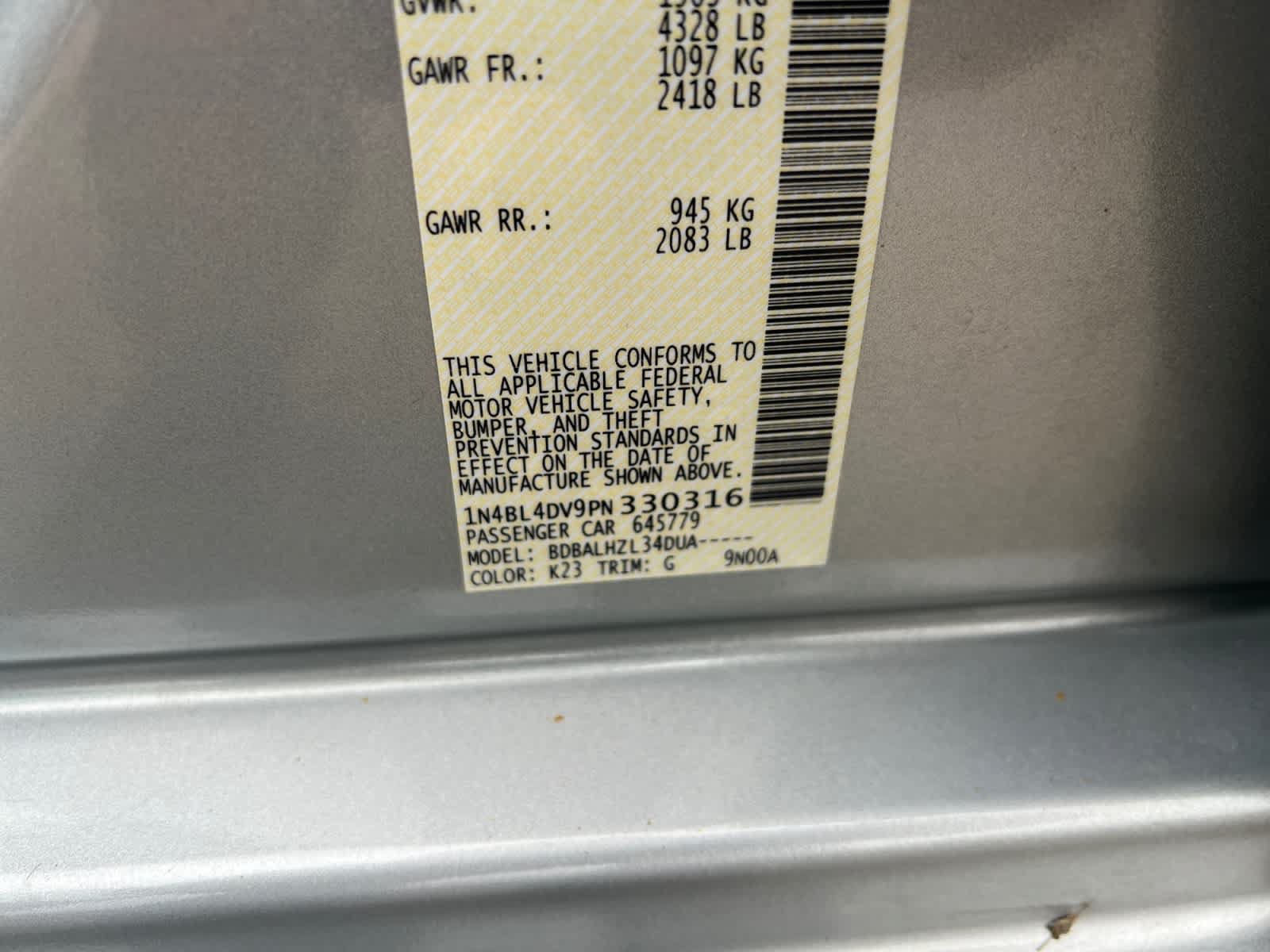 Certified 2023 Nissan Altima 2.5 SV FWD image 17