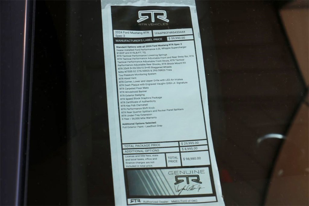 New 2024 Ford Mustang GT Premium w/ GT Performance Package image 30