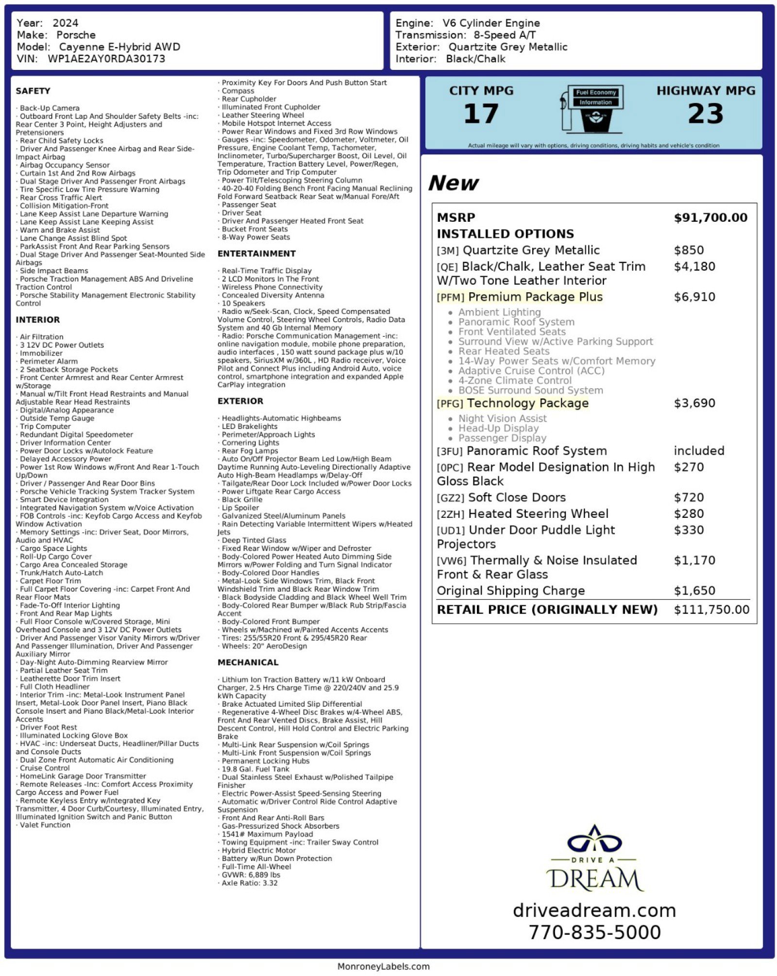 Used 2024 Porsche Cayenne w/ Technology Package image 61