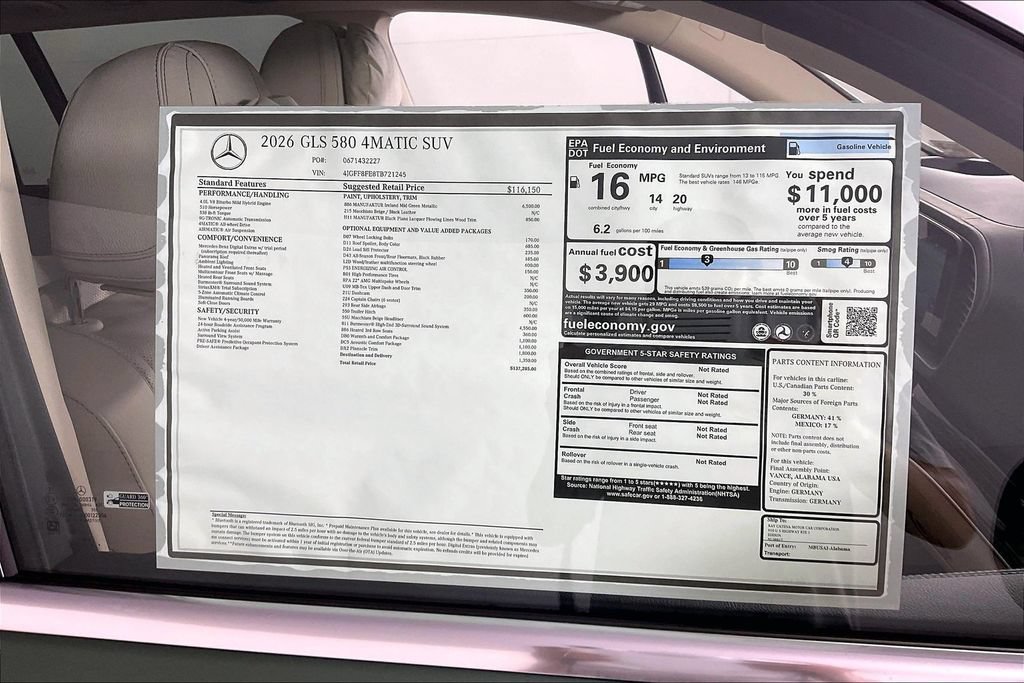 New 2026 Mercedes-Benz GLS 580 4MATIC image 14