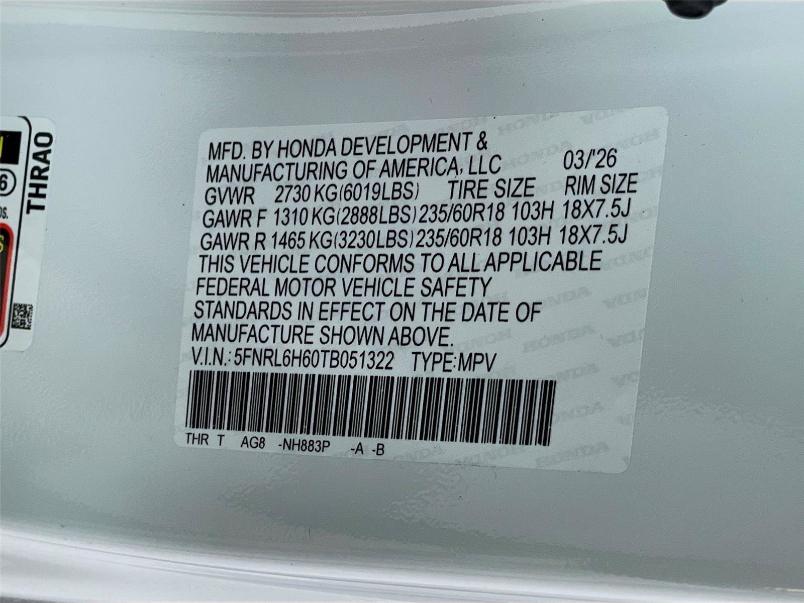 New 2026 Honda Odyssey EX-L image 26