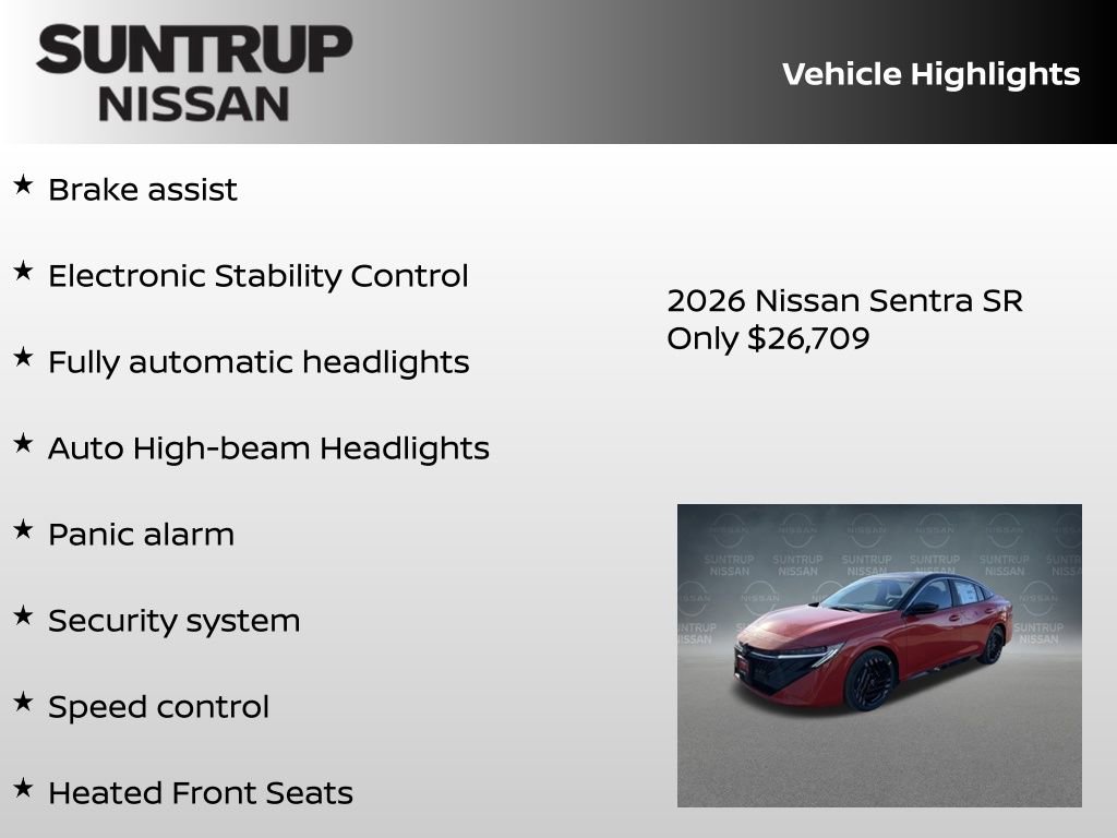 New 2026 Nissan Sentra SR w/ SR All Weather Package image 23