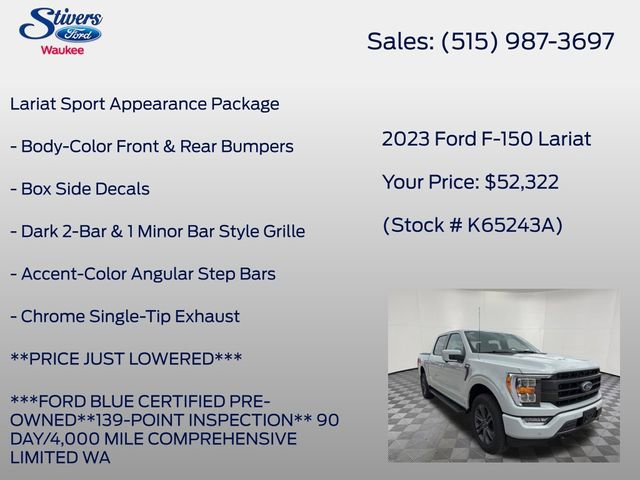 Certified 2023 Ford F150 Lariat w/ Max Trailer Tow Package AWD/4WD image 22