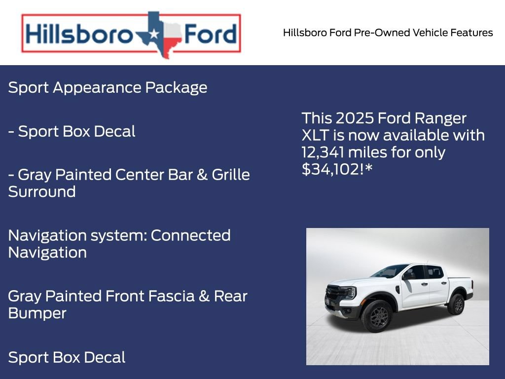 Used 2025 Ford Ranger XLT w/ Trailer Tow Package RWD image 6