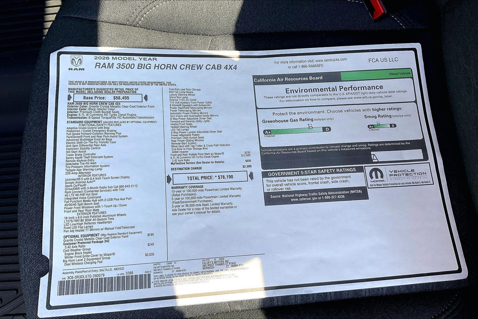 New 2026 RAM 3500 Big Horn AWD/4WD image 14