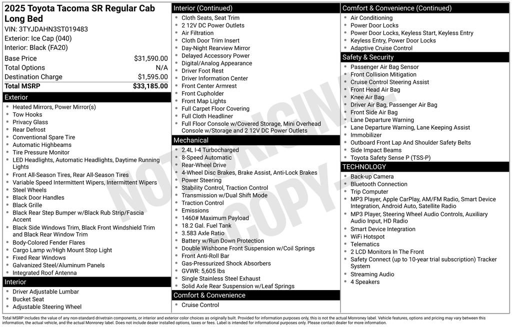 Used 2025 Toyota Tacoma SR RWD image 16