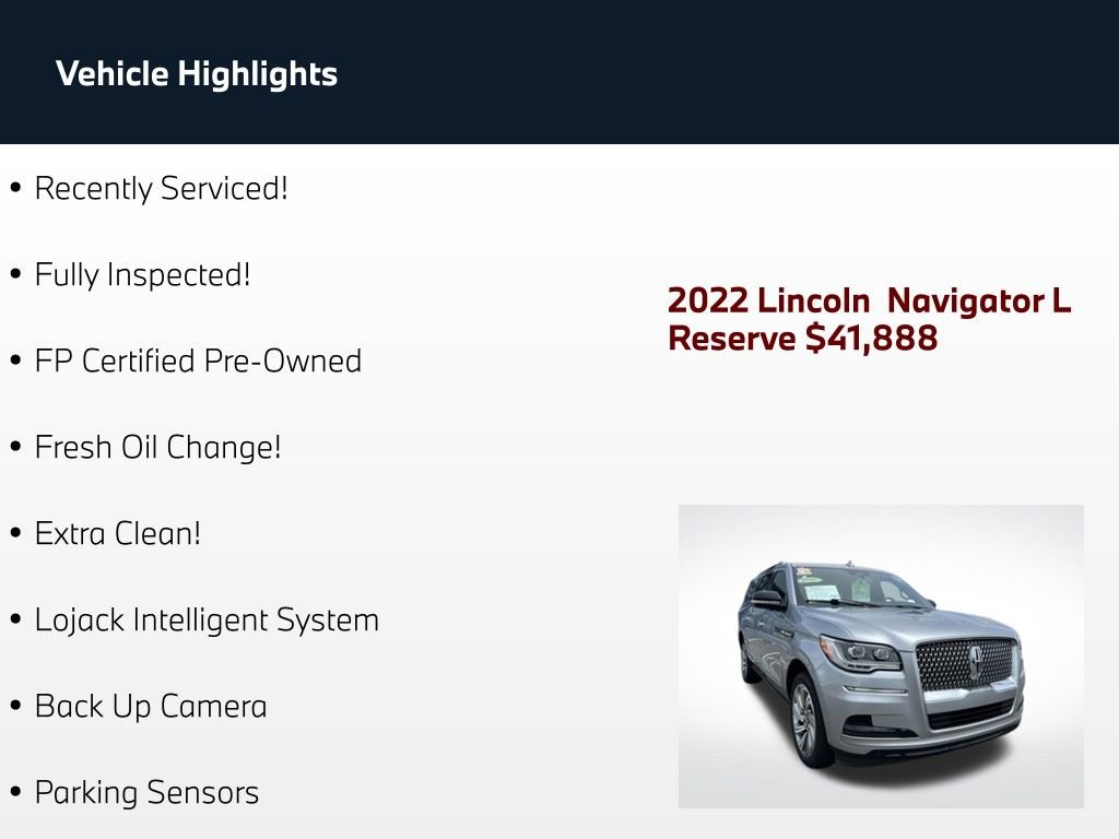 Used 2022 Lincoln Navigator L Reserve RWD image 2