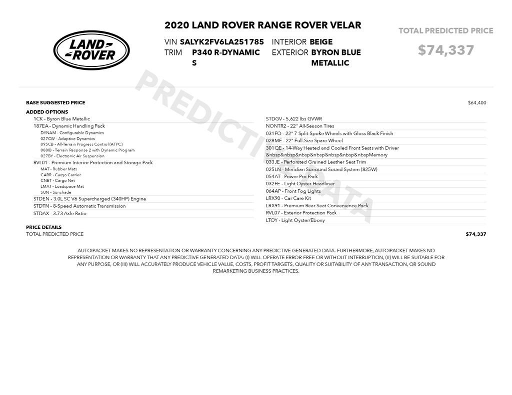 Used 2020 Land Rover Range Rover Velar R-Dynamic S video 3