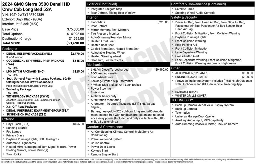 Used 2024 GMC Sierra 3500 Denali w/ Denali Reserve Package AWD/4WD image 7