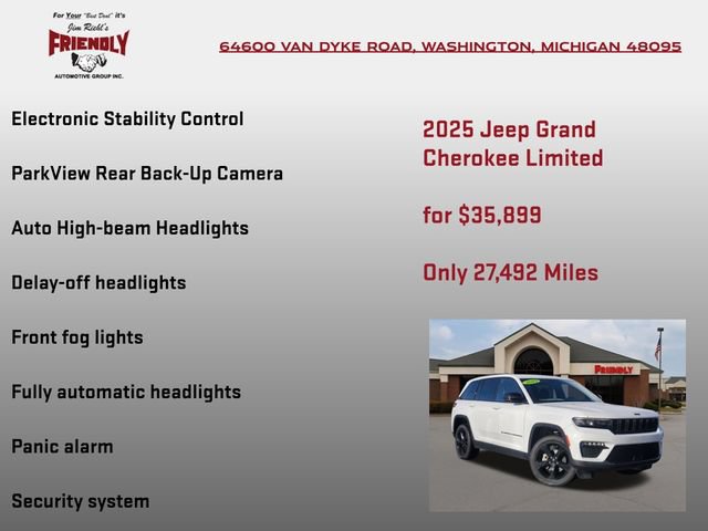 Used 2025 Jeep Grand Cherokee Limited w/ Black Appearance Package AWD/4WD image 30