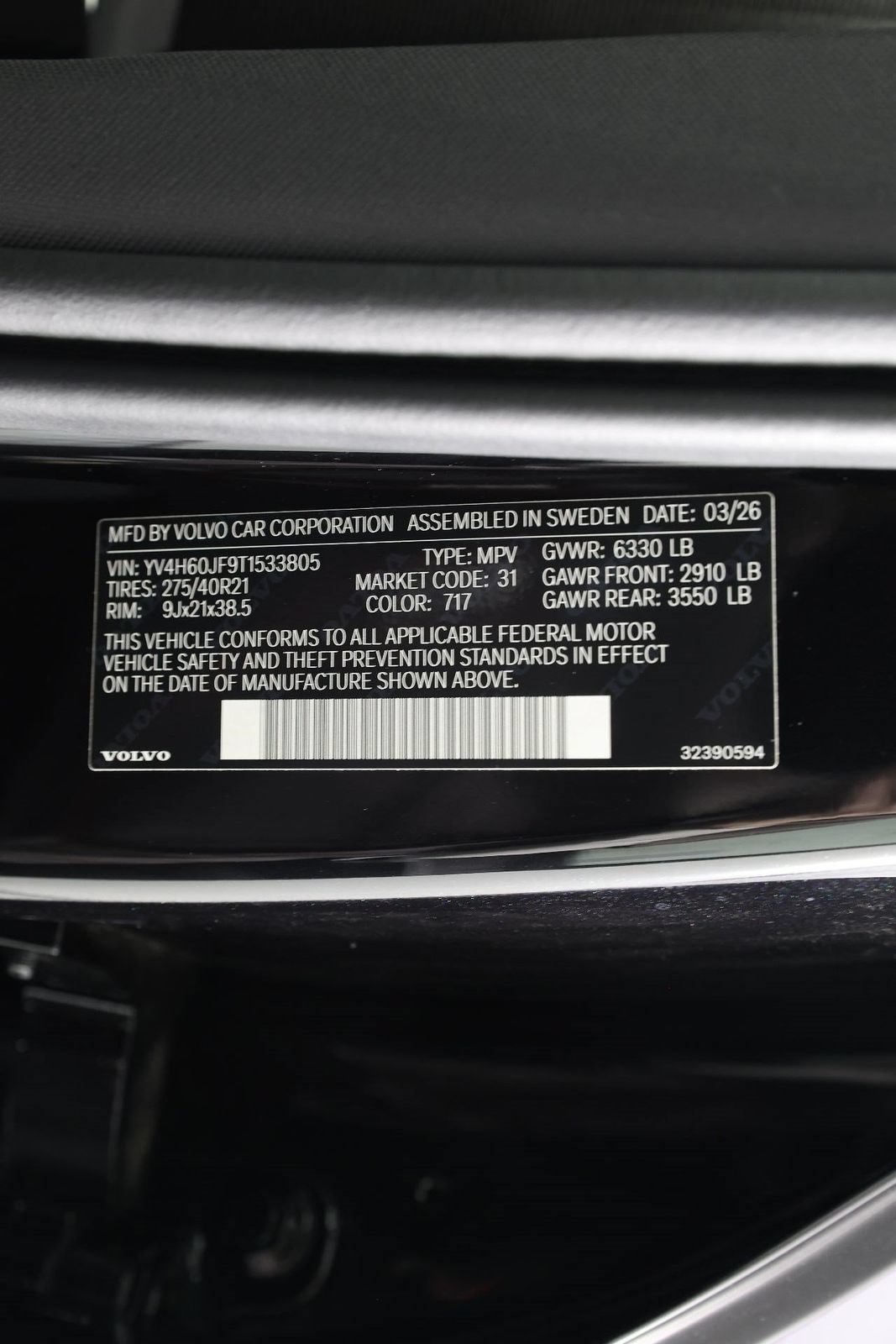 New 2026 Volvo XC90 T8 Ultra w/ Protection Package AWD/4WD image 17